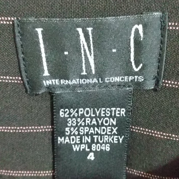 INC INTERNATIONAL CONCEPTS NWT BROWN & PINK STRIPE WIDE LEG PANTS SIZE 4 - Picture 7 of 12